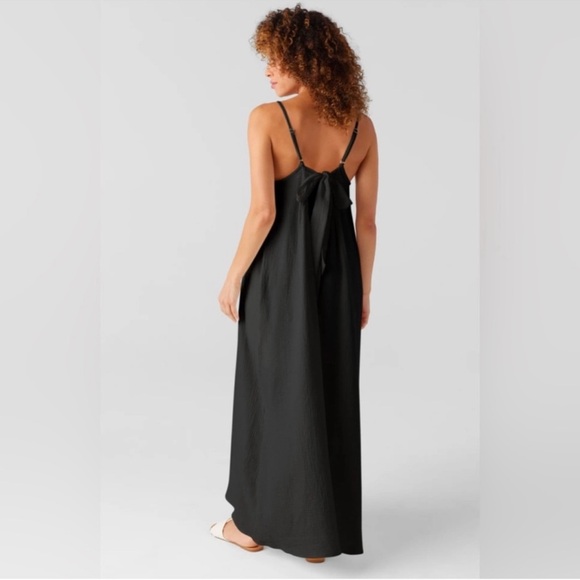 NWT Sol Angeles Gauze Black Maxi Dress M/L - Picture 2 of 12